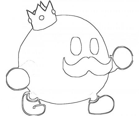 King Bob Omb Cool Art Paper Cool Coloring Sheets | Fav Dye Pages