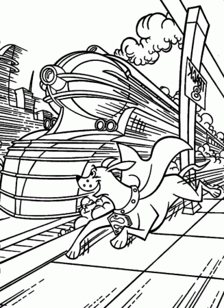 Download Krypto The Superdog Faster Than Train Coloring Pages Or 