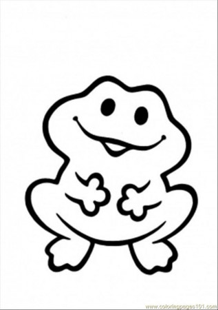 printable coloring page funny frog amphibians