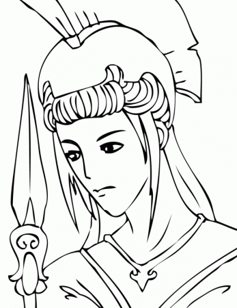Ancient Egypt Coloring Pages For Kids Greek Goddess Athena Cartoon 