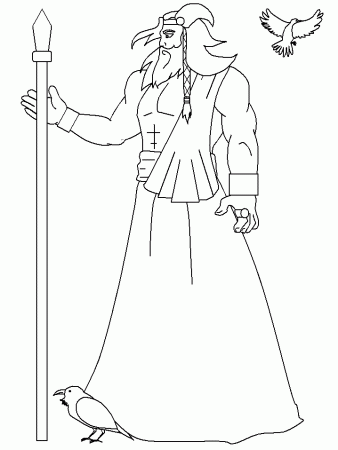 Printable Norway Odin Countries Coloring Pages - Coloringpagebook.com