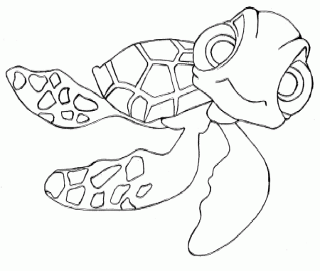 Finding Nemo Coloring Pages: Squirt | Colouring Pics