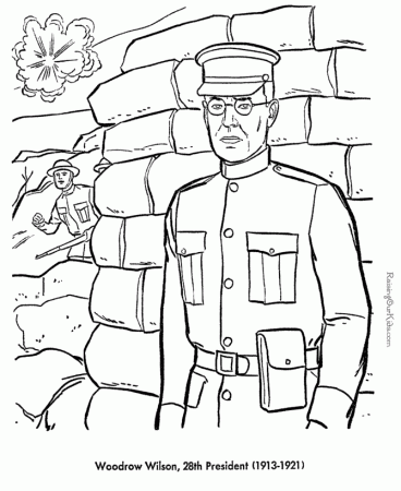 Woodrow Wilson coloring pages - Free and Printable!