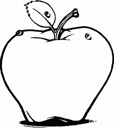 Apple and Caterpillars Coloring Page | Coloring Pages For Kids