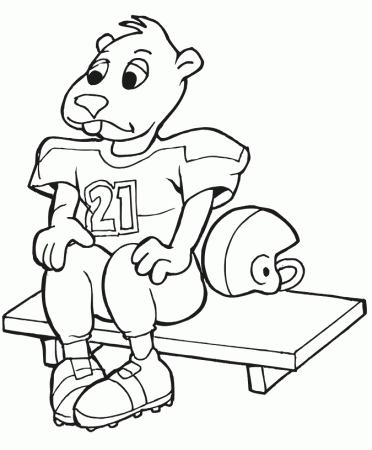 Football Coloring Picture | Squirrel Player