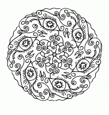 Coloring Pages Images Free Printable Complex Mandala Coloring 