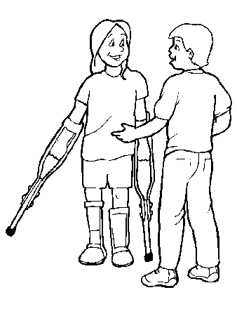 Disabilities 7 People Coloring Pages & Coloring Book