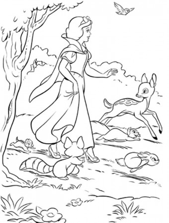 Coloring pages snow white and the seven dwarfs - picture 3