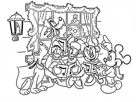 Disney Christmas Donald Duck And Mickey Mouse Are Havin Coloring 