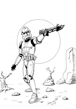 Clone Trooper Coloring page | Republic Commando/Mandalorians. | Pinte…