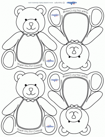 Printable Teddy Bear Thank You Cards Coolest Free Printables