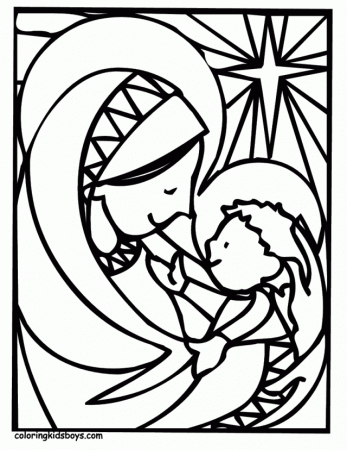 Coloring Virgin Mary Mother Mary Coloring Pages Printable 231841 