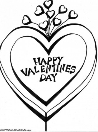 Valentines Coloring Page For Kids : Printable Coloring Book Sheet 
