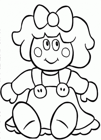 Download A Beautiful Doll For Your Christmas Gift Coloring Pages 