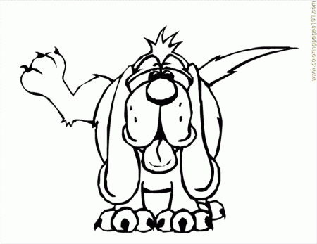 Coloring Pages Basset Hound Dog (Mammals > Dogs) - free printable 