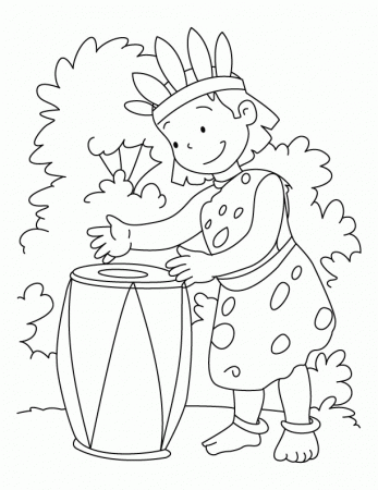 Drum And Kids Coloring Pages : KidsyColoring | Free Online 