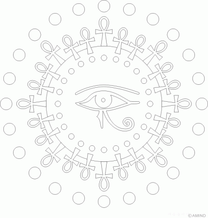 Mandala Madness: An Eye of Horus Mandala To Color
