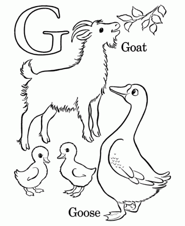Learning Years: Coloring Pages - Letters & Objects Coloring Pages 