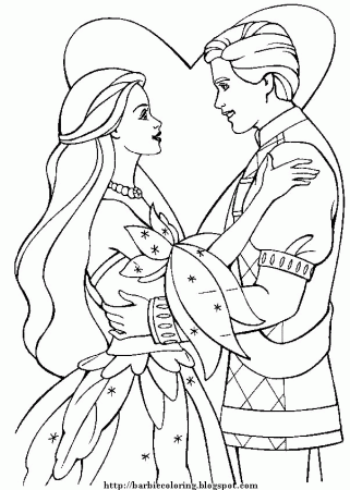BARBIE COLORING PAGES: BARBIE AND KEN TO PRINT AND COLOR