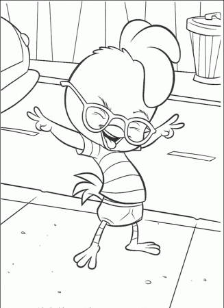 Very Happy Of Chicken Little Coloring Pages - Chicken Little 