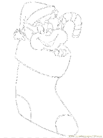 Coloring Pages Christmas Stockings (4) (Cartoons > Christmas 