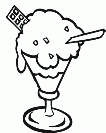 The Ice Cream In A Glass Coloring Pages - Cookie Coloring Pages 
