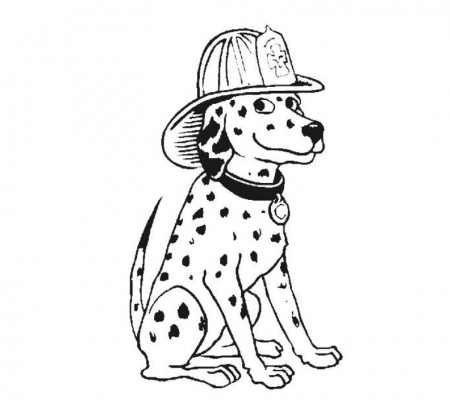 dalmation fire dog Colouring Pages