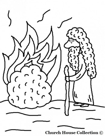 Moses And The Burning Bush Coloring Pages Coloring Online 294450 