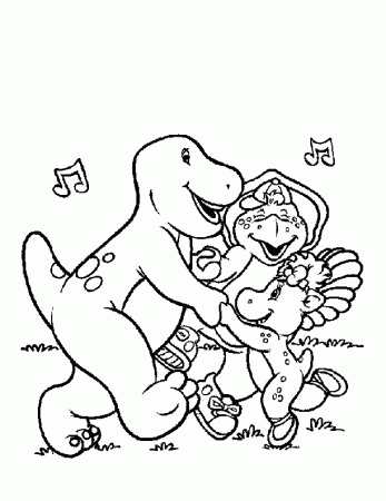 coloring pages - Cartoon » Barney (550) - Barney and Friends