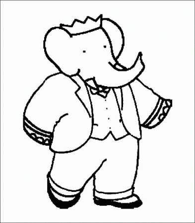 Coloring pages babar - picture 5