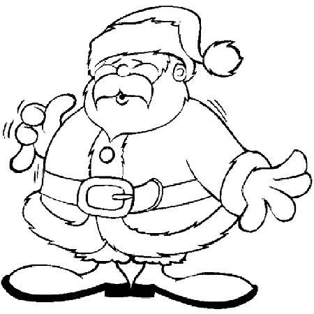Santa claus coloring pictures for kids - Coloring Pics