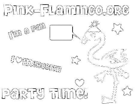Pink-Flamingo.org ~ Coloring Page 3