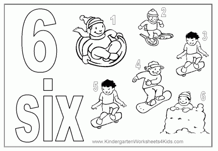 Number Coloring Pages – Six 6 | Free Coloring Pages