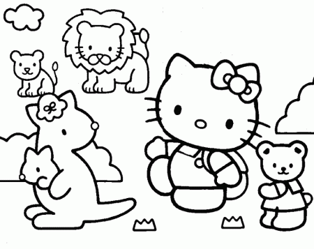 Printable Hello Kitty And Friends Coloring Pages