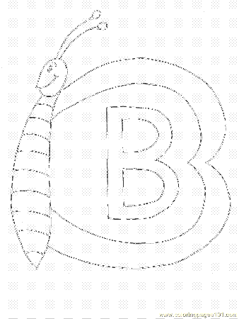 Coloring Pages B Butterfly (Education > Alphabets) - free 