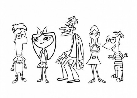 Disney Channel Phineas And Ferb Coloring Pages Free Coloring Pages 