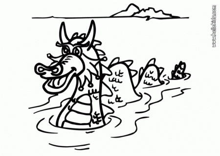 DRAGON Coloring Pages Swimming Dragon 203802 Scary Dragon Coloring 
