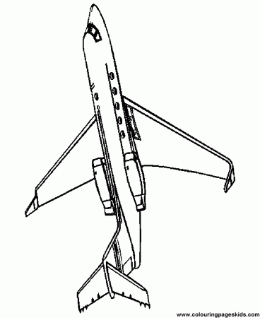 Free printable Kids coloring pages - Airplanes 02 for kids to 