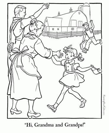 Grandparents Day coloring sheet