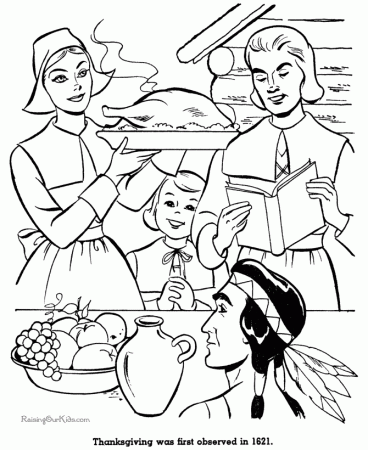 First Thanksgiving Coloring Sheets 006