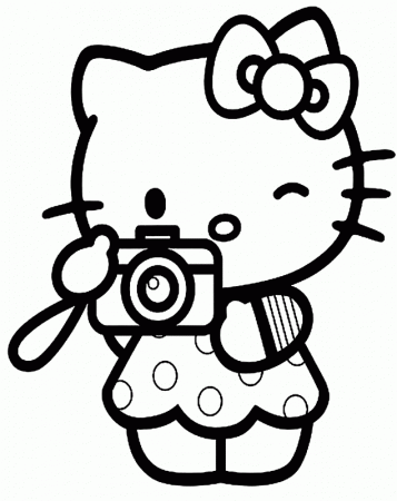 cute hello kitty Colouring Pages (page 2)