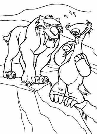 Saber Tooth Cat Cats Saber Tooth Tiger Coloring Pages Printable 