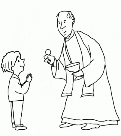 Coloring page First Communion - img 21688.