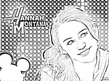 Hannah Montana Coloring Pages To Color Online Coloring Pages 