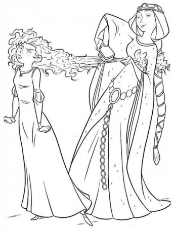 Disney Brave Coloring Pages Disney Brave Merida Coloring Pages 