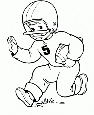 Football Player Number Five Coloring Pages - Football Coloring 