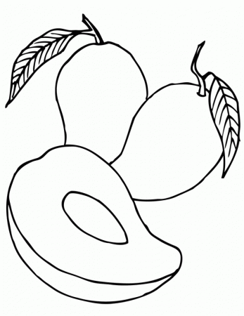 mango fruit picture coloring pages - games the sun | games site 