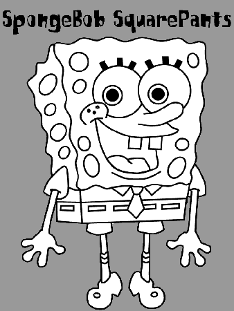 SpongeBob With Sandy - SpongeBob Coloring Pages : Coloring Pages 