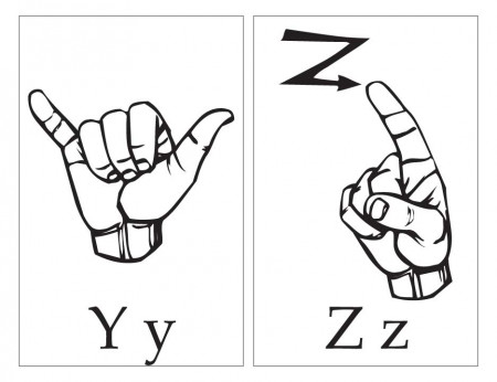 ASL with capital and small letter Yy Zz | Download Free ASL with 