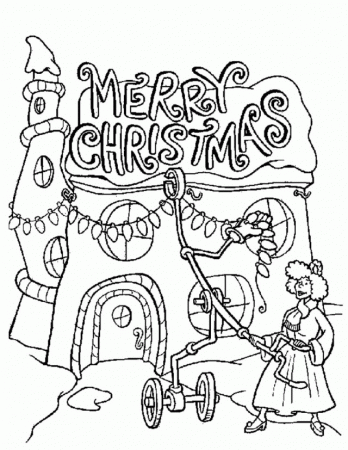 Latest Christmas Lights Coloring Pages How The Grinch Stole 